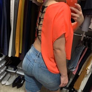 Akira backless top - orange